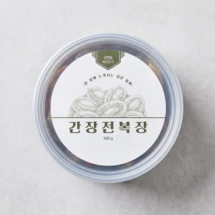 백년본가 간장 전복장, 500g, 1개