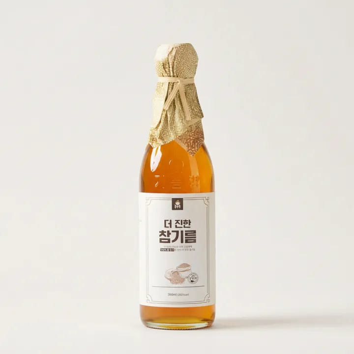 홍주부 더 진한 참기름, 저온압착, 당일착유, 350ml, 2병