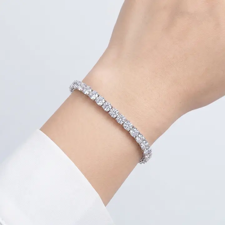 벨비앙 테니스 팔찌, 4mm, 1개 + 6mm, 1개