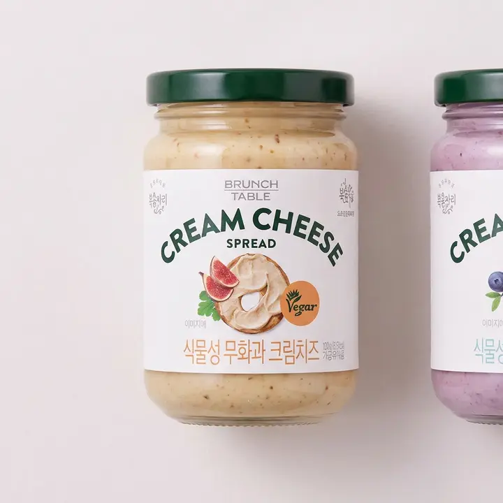 복음자리 식물성 크림치즈, 무화과, 190g, 1개 + 블루베리, 190g, 1개