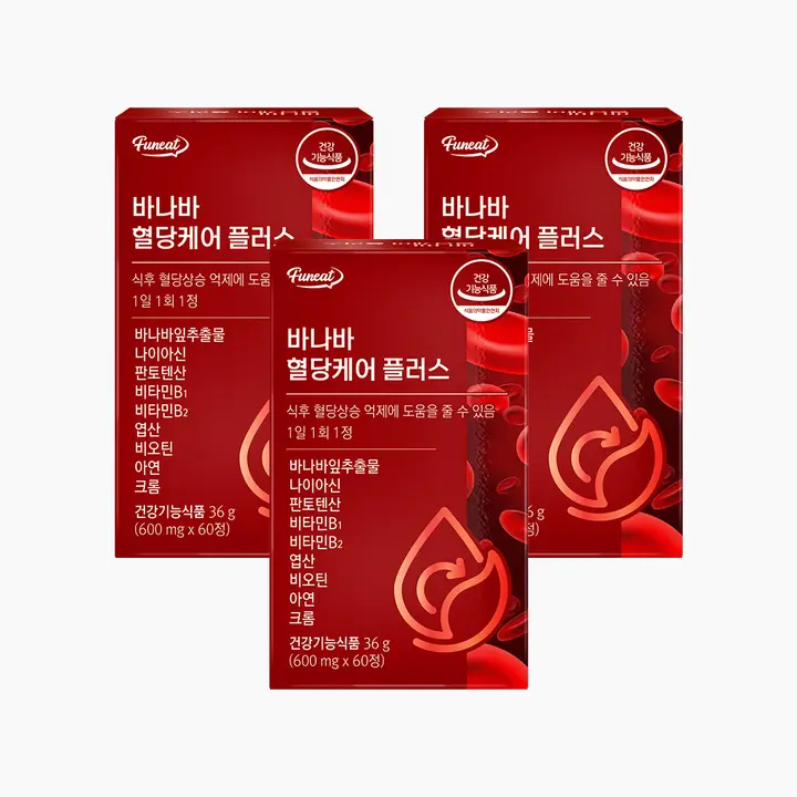 퍼니트 바나바 혈당케어 플러스, 600mg, 60정, 3박스
