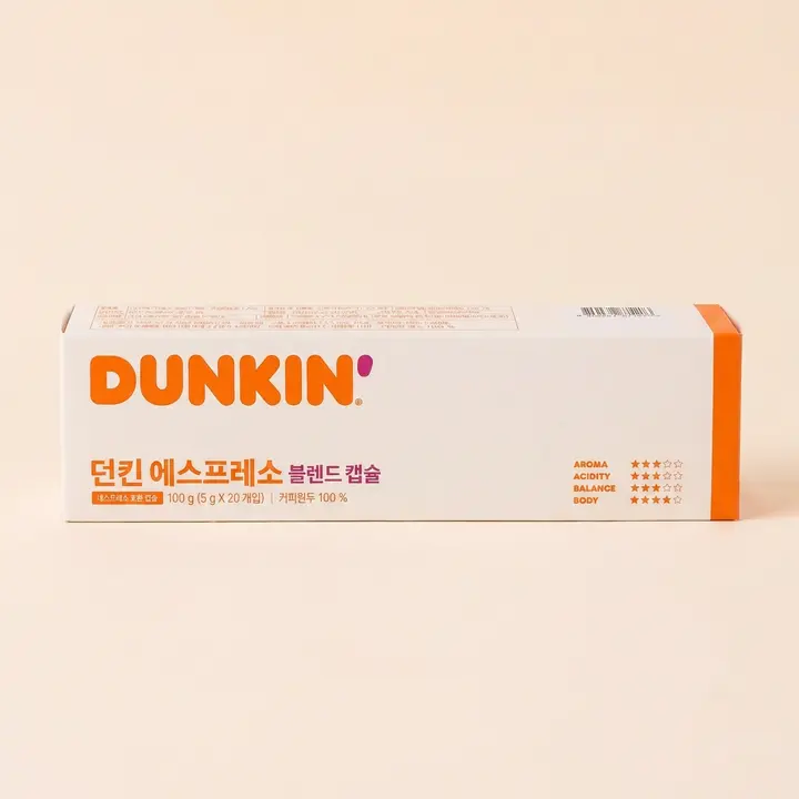 던킨블렌드 캡슐커피, 네스프레소 호환, 에스프레소, 20개입, 4개