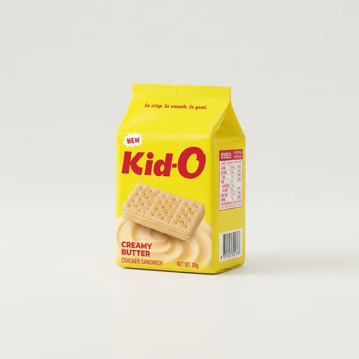 해태제과 Kid-O 크리미 버터 크래커 샌드위치, 90g, 6개입, 8개