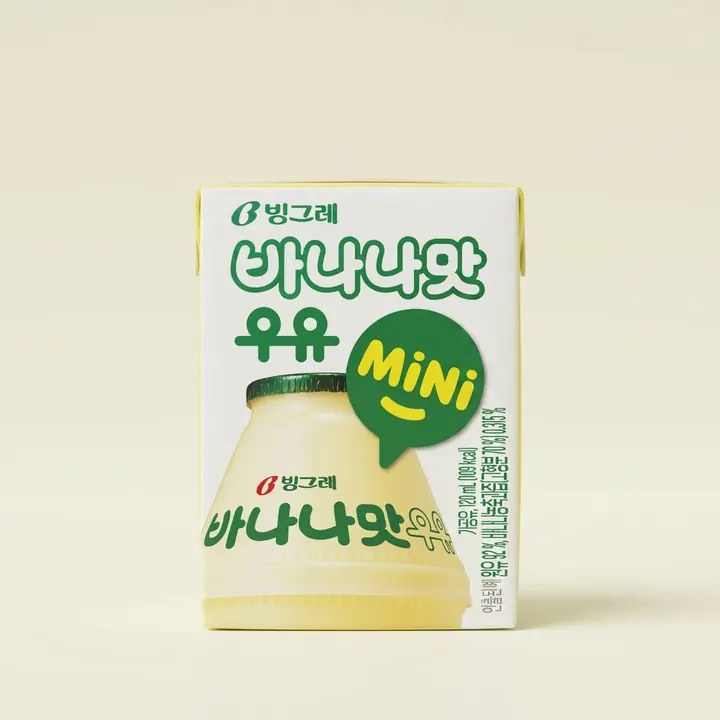 빙그레 바나나맛 우유 미니 멸균우유, 120ml, 48팩