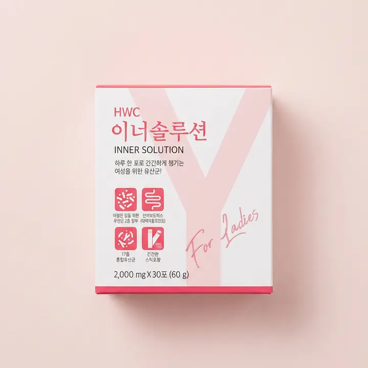 HWC 이너솔루션 질 유래 유산균, 2g, 30포, 4박스