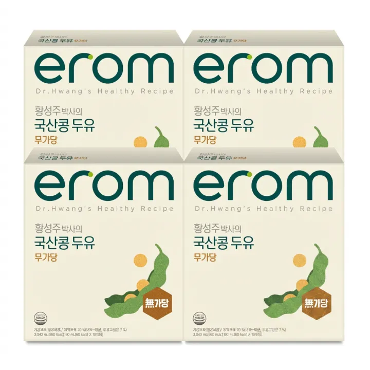 이롬 황성주 박사의 국산콩 두유 무가당, 190ml, 64팩