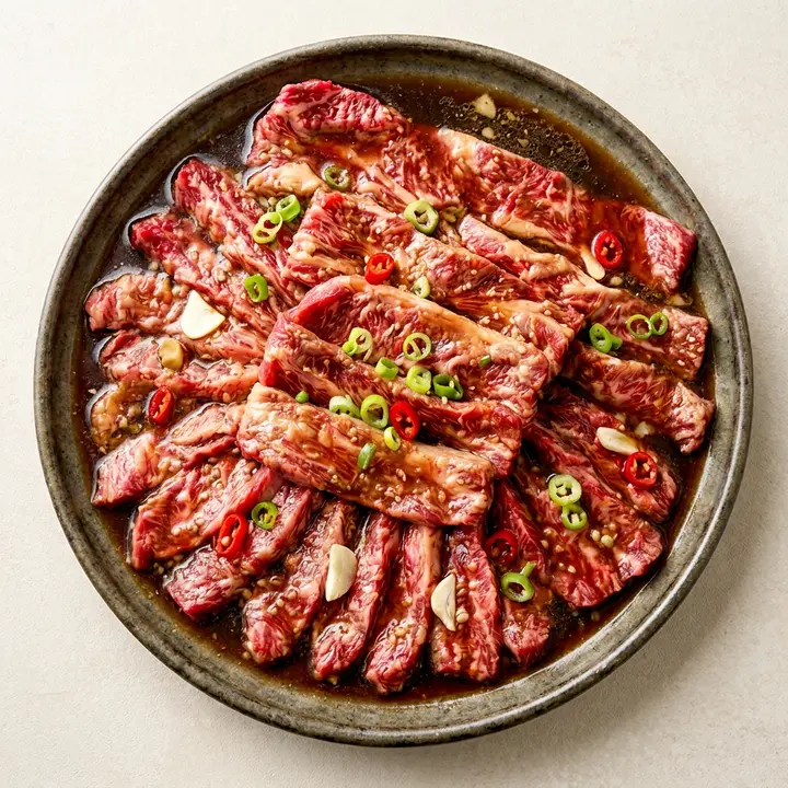 황제 양념 소갈비살 구이, 5인분, 1kg, 1팩