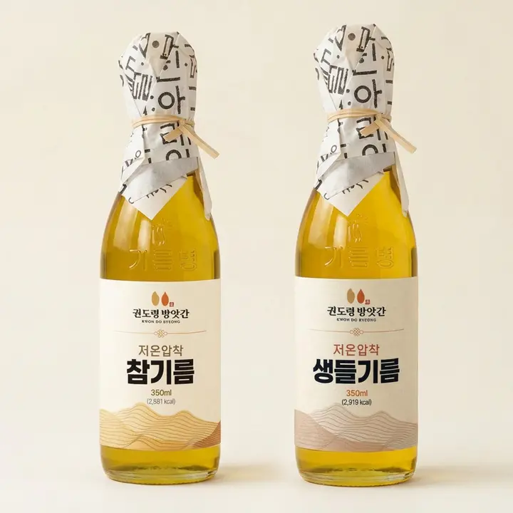 권도령방앗간 참기름, 350ml, 1개 + 생들기름, 350ml, 1개