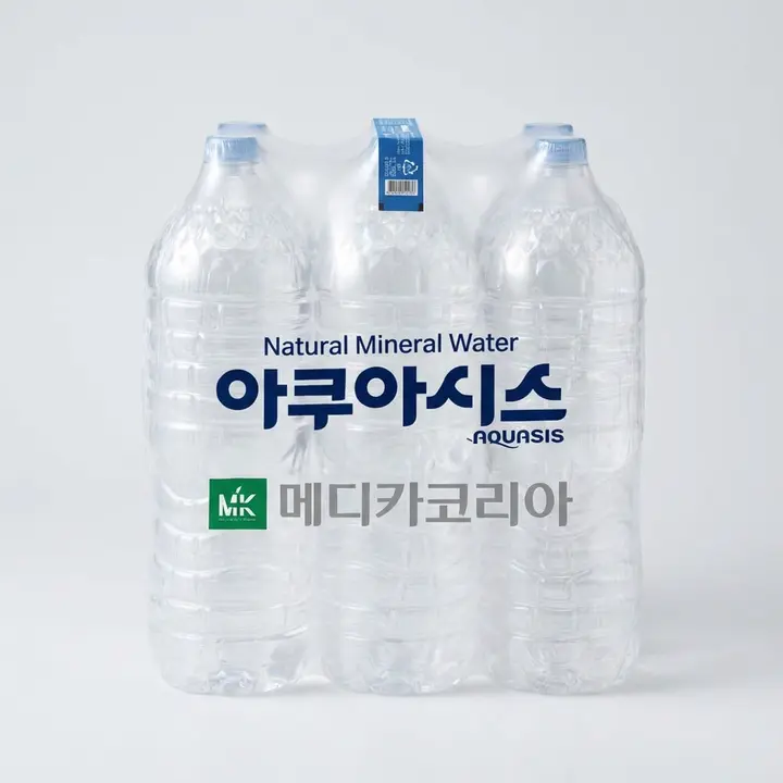 아쿠아시스 생수, 무라벨, 2L, 12개