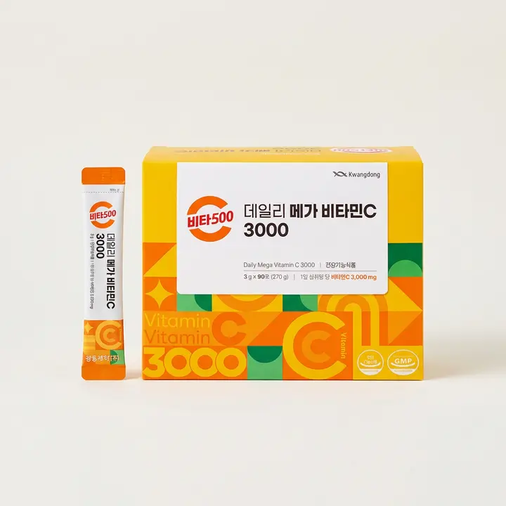 비타500 데일리 메가비타민C 3000, 3g, 90포, 1박스