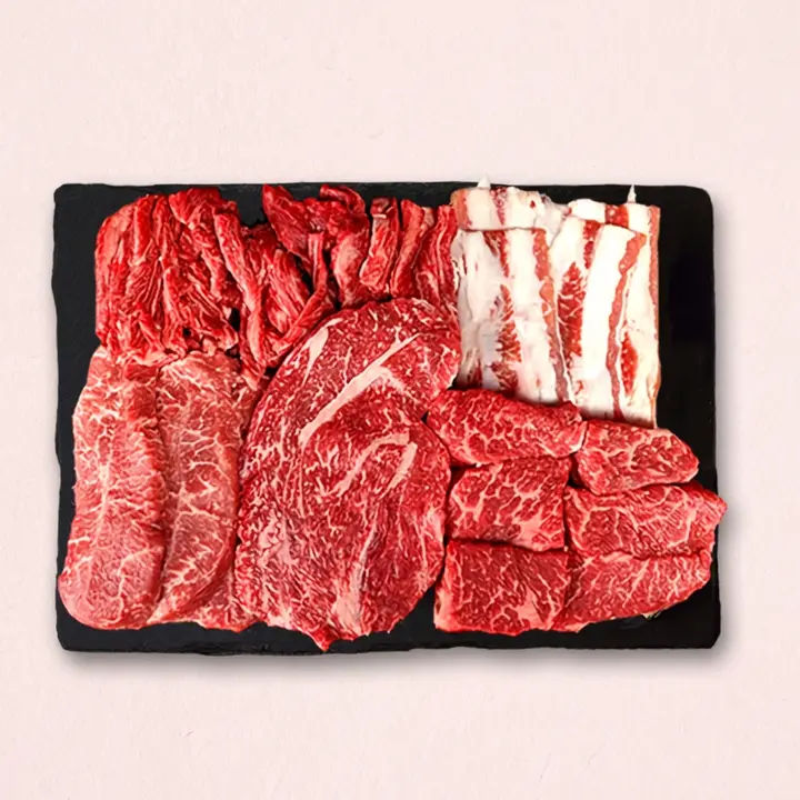 파파네 산더미 소고기 세트, 우삼겹 200g + 부채살 200g + 토시살 200g + 갈비살 200g + 등심 200g, 1kg, 1세트