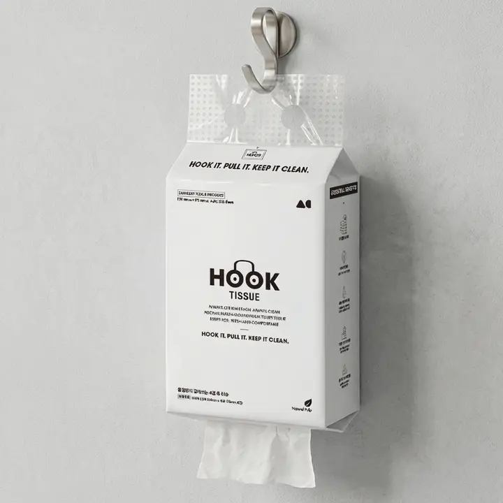 HOOK 걸어쓰는 화장지, 4겹, 200매, 6개입