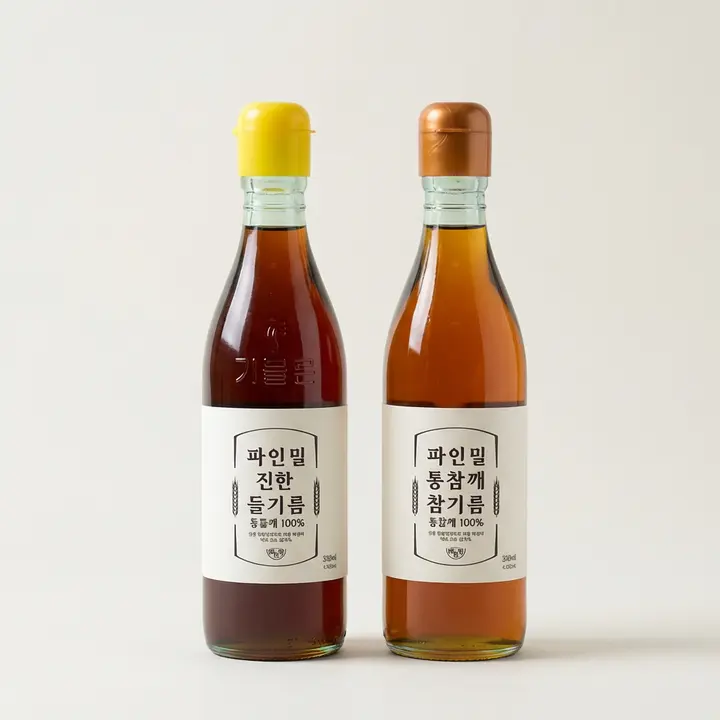 파인밀 참기름, 전통압착, 350ml, 2병