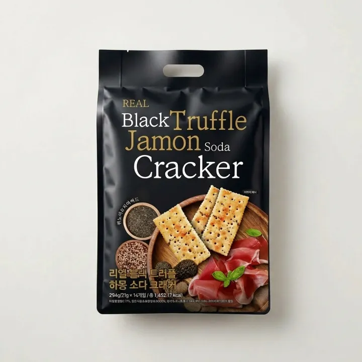 허브아시아 블랙 트러플 하몽 소다 크래커, 294g, 3개