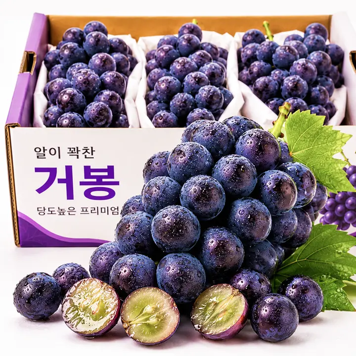 꿀농 씨적은 거봉 포도, 특품, 2kg, 1박스