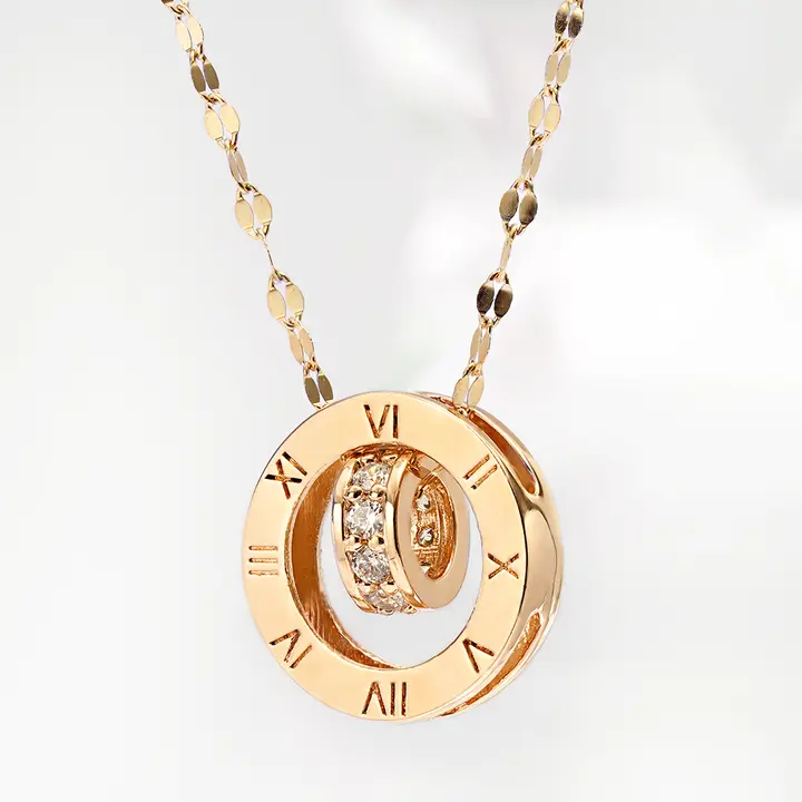 주리에떼 프레리 금 목걸이, 14K, 옐로우, 1개