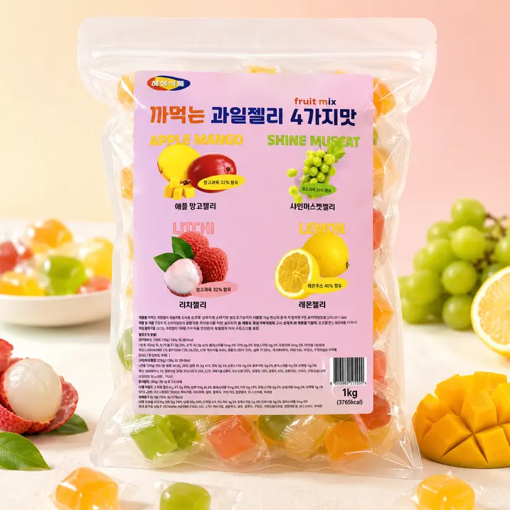까먹는 과일젤리 4가지맛, 500g, 1개