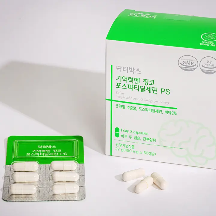 닥터박스 기억력엔 징코 포스파티딜세린 PS, 450mg, 60캡슐, 1개