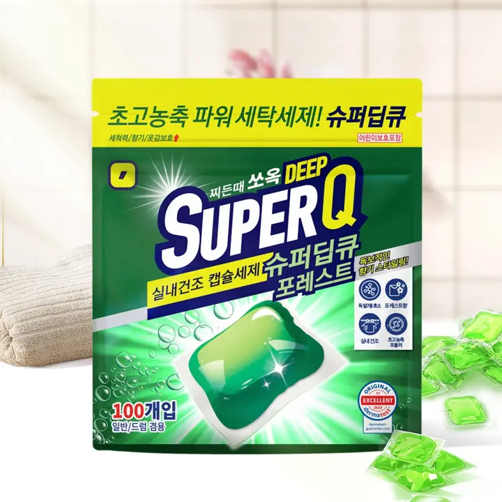 슈퍼딥큐 캡슐세제, 포레스트향, 8g, 100개입, 1개