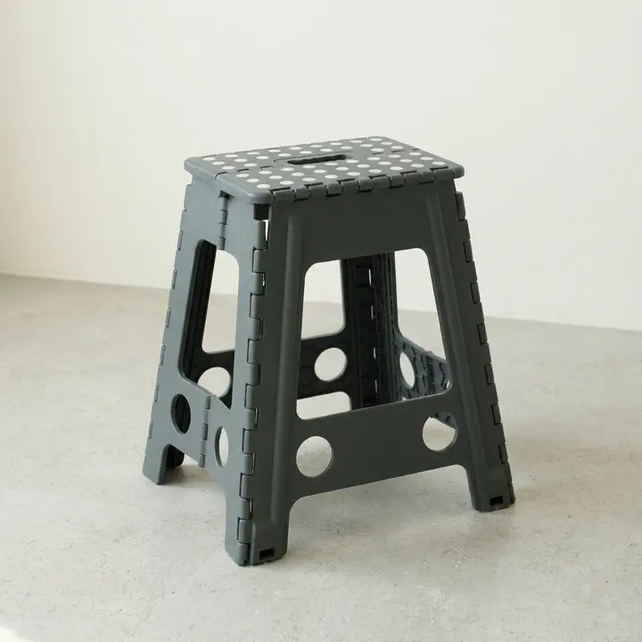 가쯔 다용도 콤팩트 스툴 접이식 의자, 라이트그레이, XL, 1개