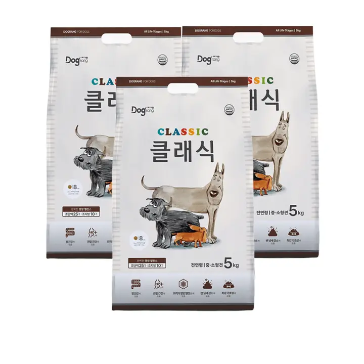 도그랑 클래식 강아지 사료, 닭, 5kg, 3개