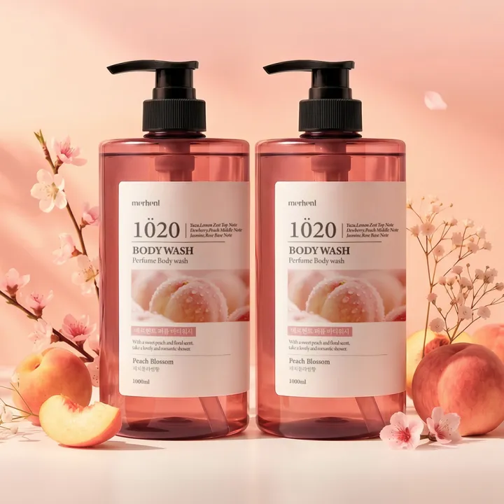 메르헨트 퍼퓸 대용량 바디워시, 피치블라썸, 1L, 2개