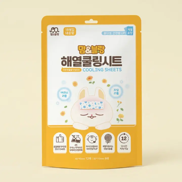 맘앤블랑 해열쿨링시트, 18매입, 1개