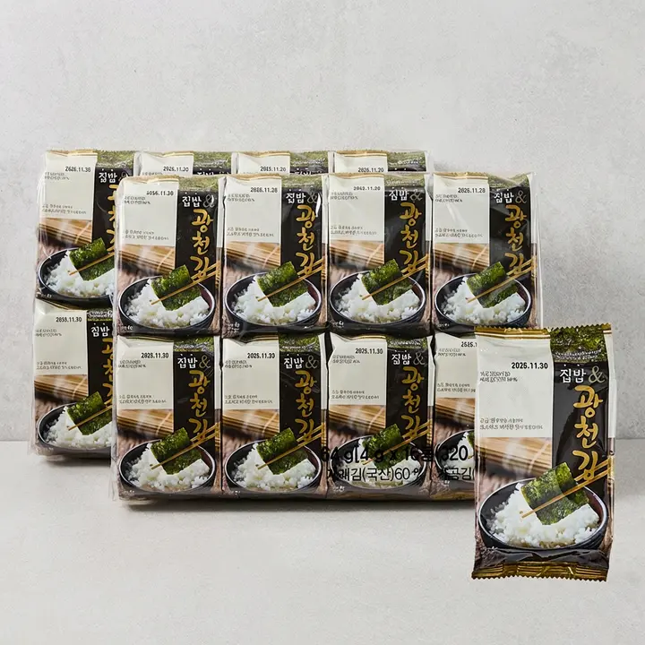 신선하랑 고소함 가득 집밥 광천김, 4g, 32봉, 1개