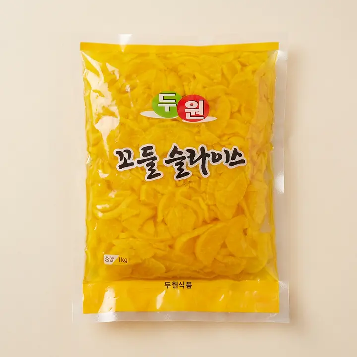 두원 꼬들 슬라이스 단무지, 1kg, 1개