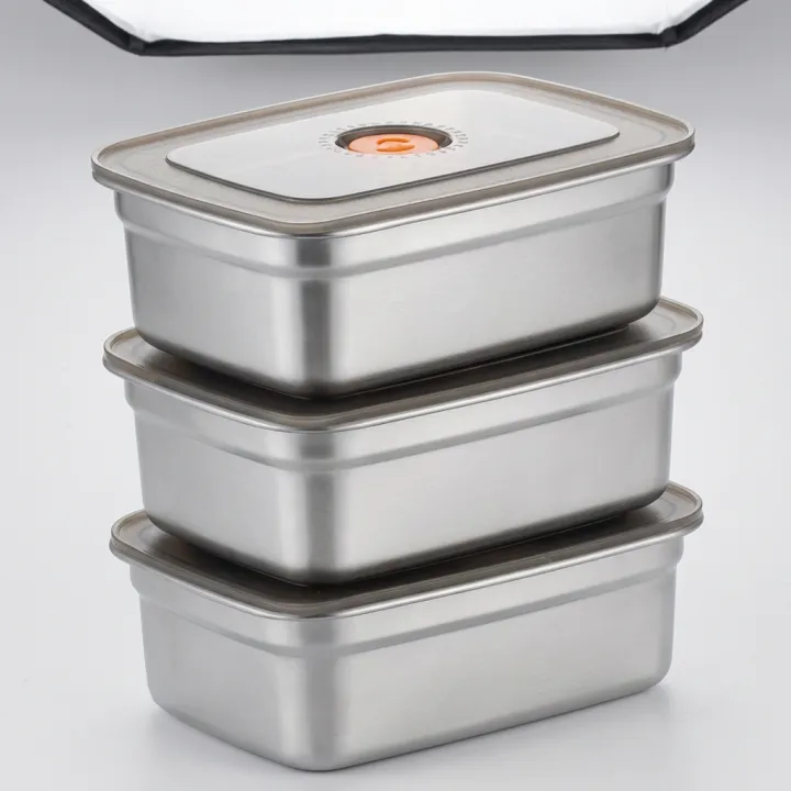 살림담 316 스테인리스 밀폐용기, 600ml, 3개
