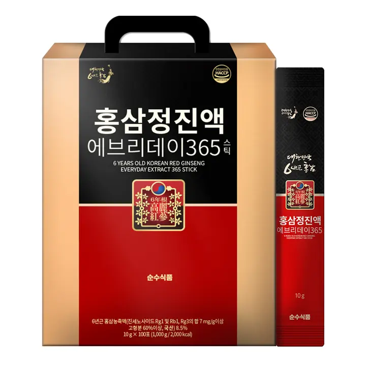 순수식품 홍삼정진액 에브리데이 365 스틱, 10g, 100포, 1박스
