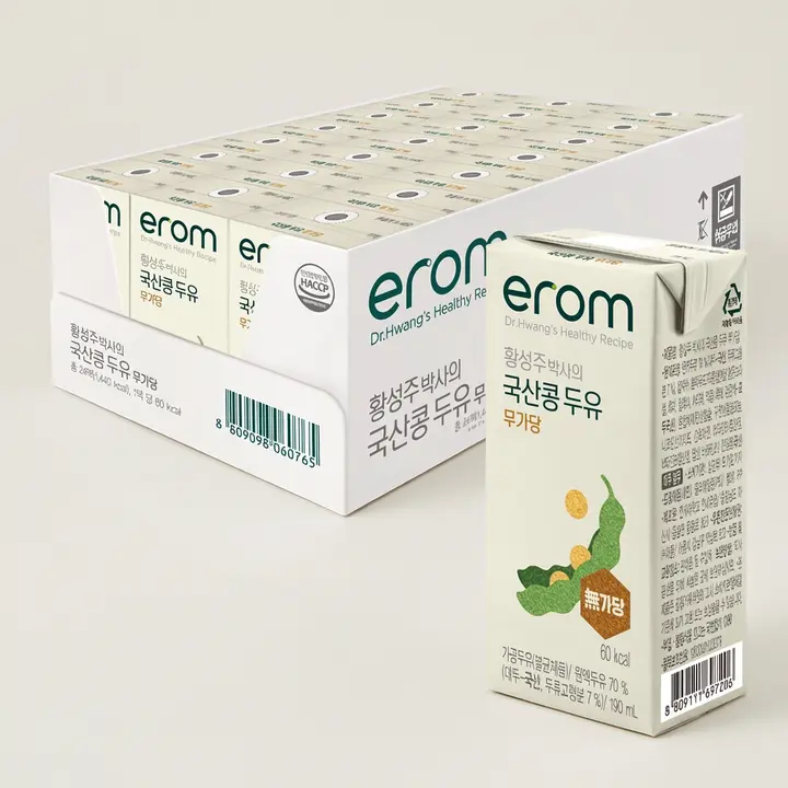 이롬 황성주 박사의 국산콩 두유 무가당, 190ml, 24팩