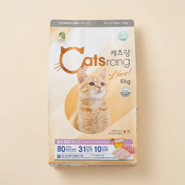 캐츠랑 리브레 고양이 사료, 5kg, 1개