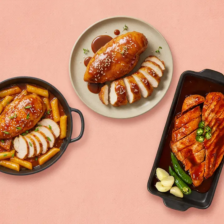 제이닭 통닭가슴살, 숯불치킨맛, 100g, 10개 + 돈까스맛, 100g, 10개 + 떡볶이맛, 100g, 10개