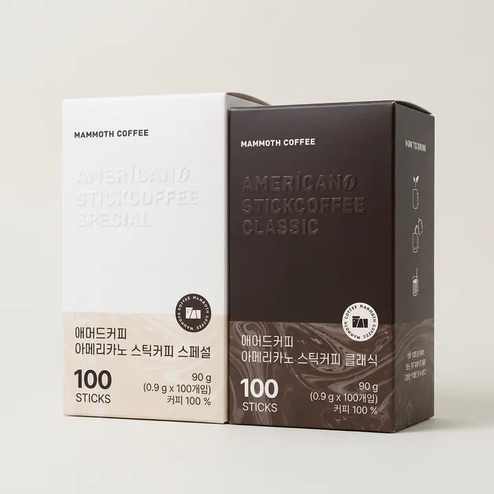 매머드 커피 아메리카노 스틱미니 클래식 + 스페셜, 180g, 200스틱, 1세트
