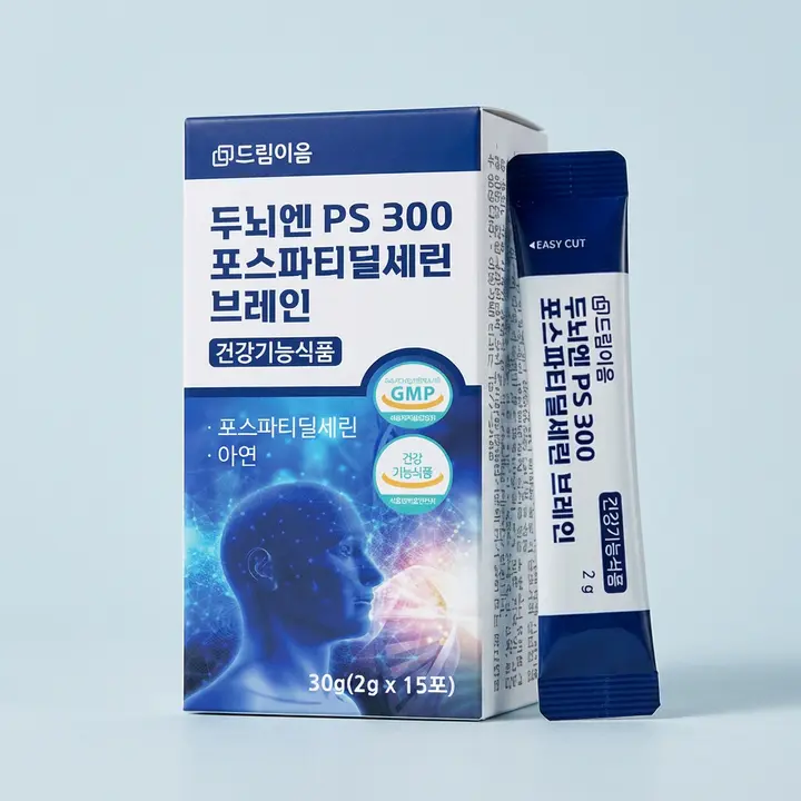 드림이음 두뇌엔 PS 300 포스파티딜세린 브레인, 2g, 15포, 6박스