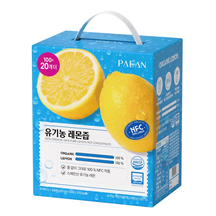 파이안 유기농 레몬즙, 15g, 120포, 1박스