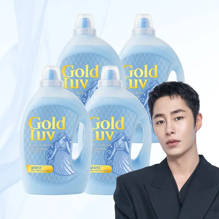 골드럽 섬유유연제, 자스민블루, 3.2L, 4개