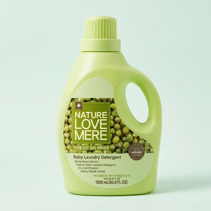 네이쳐러브메레 아기세탁세제 녹두향 용기형, 1800ml, 2개 세트