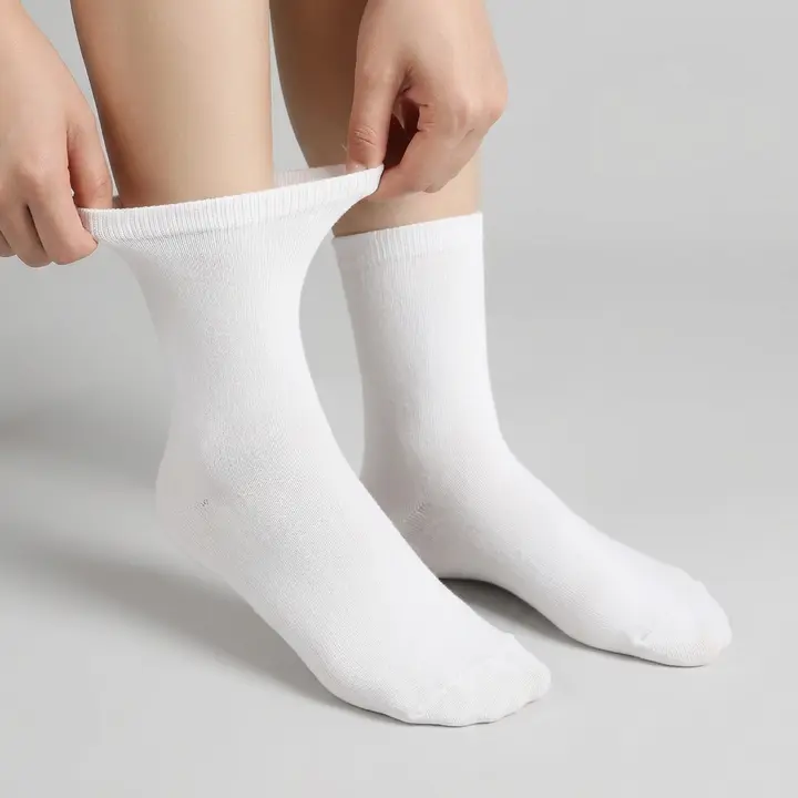 두발로 노밴드 무압박 중목 양말, 색상혼합, 남성용, 8켤레