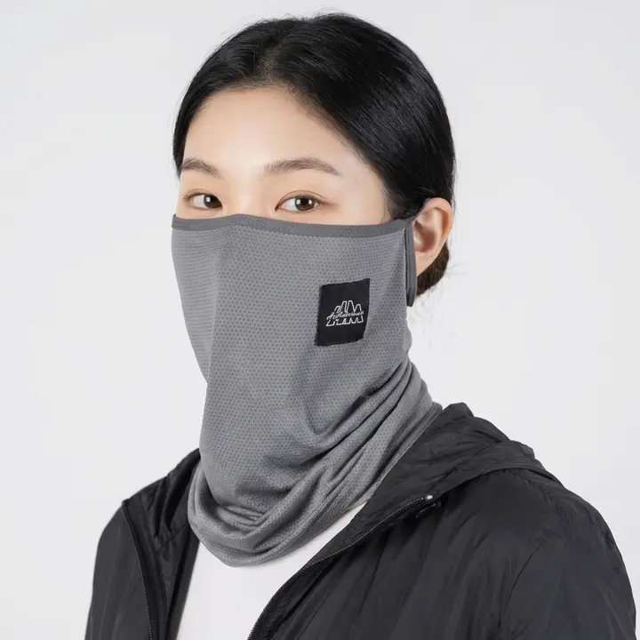 하이마운트 자외선차단 골프 메쉬 마스크, 그레이, 1개