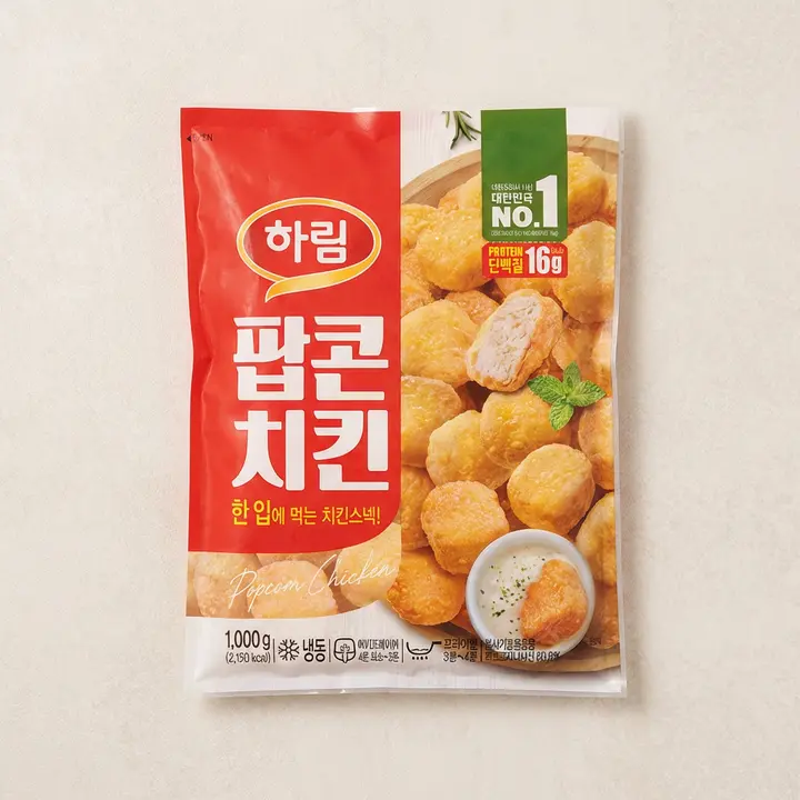 하림 팝콘치킨, 1kg, 2개