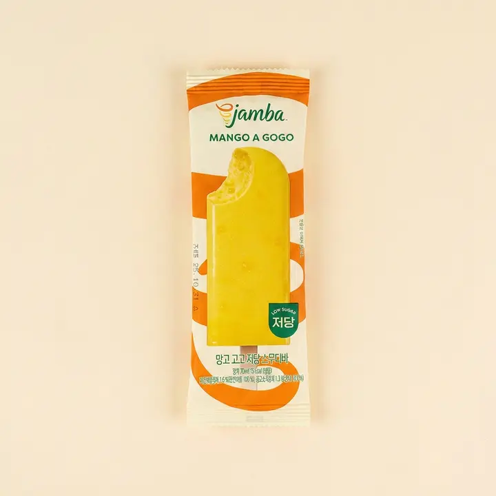 잠바주스 망고고고 저당 저칼로리 스무디바 아이스크림, 망고맛, 70ml, 24개